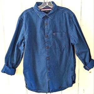 Tommy Hilfiger Men's Blue Button-Up Shirt sz L